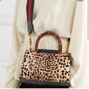 Nymphaea Leopard Print Large Shoulder Bag
